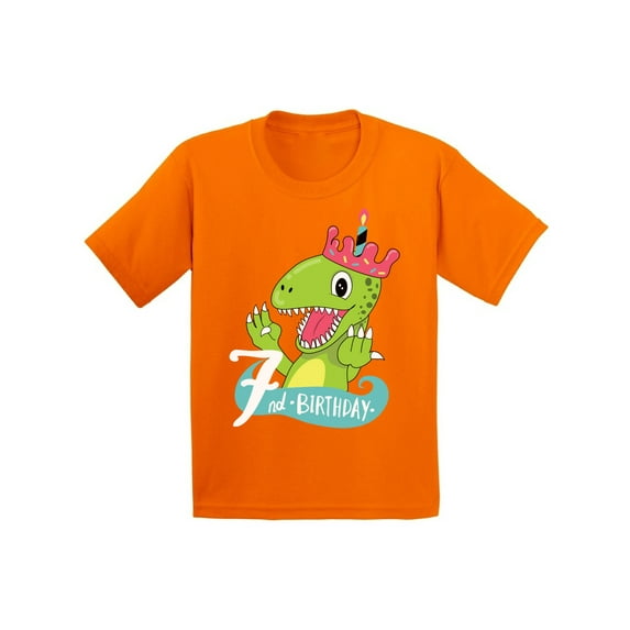 Awkward Styles 7th Birthday Shirt for Youth Funny Dinosaur Birthday Tshirts for Kids Cute Birthday Gifts 7th Birthday Shirts for Boys 7th Birthday Shirts for Girls Dinosaur Birthday Party