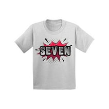 Awkward Styles 7th Birthday T-shirt Superhero Kids T Shirts