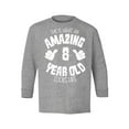 thumbnail image 1 of Awkward Styles 8th Birthday Youth Long Sleeve T-shirt It's My Eighth B-day Crewneck Tee for Kids Unisex Youth Tee This is What an Amazing 8 Year Old Looks Like, 1 of 4
