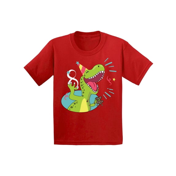 Awkward Styles 8th Birthday Youth Shirt Kids Birthday Party Dinosaur Birthday Shirts for Boys Dinosaur Birthday Shirts for Girls Cute Dinosaur Gifts Funny 8th Birthday Tshirts for Kids