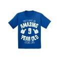 thumbnail image 1 of Awkward Styles 9th Birthday T-shirt It's My Ninth B-day Kids T Shirts for Girls Boys This is What an Amazing 9 Year Old Looks Like, 1 of 4
