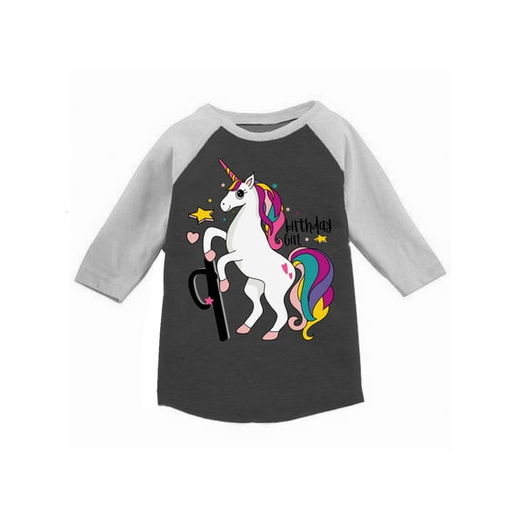 Awkward Styles 9th Birthday T-shirt Unicorn Raglan Shirt Kids