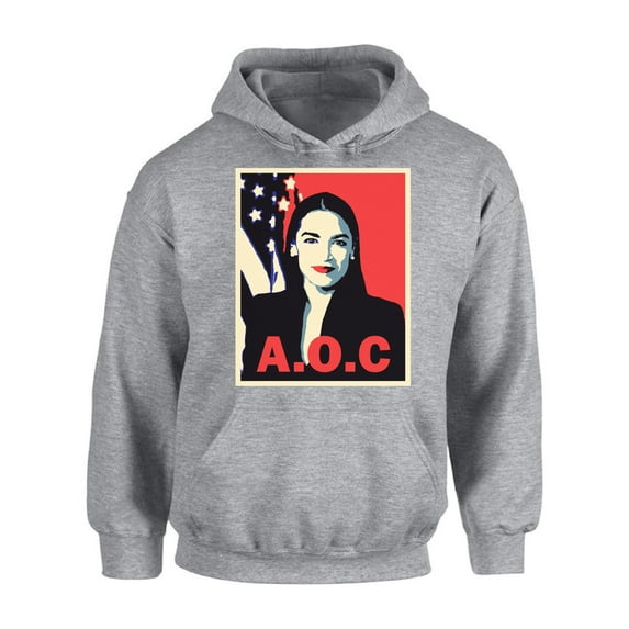 Awkward Styles AOC Hooded Sweater Ocasio Sweatshirt Alexandria Ocasio-Cortez Unisex Hoodies Patriotic Sweatshirt Made in USA Clothing AOC Hoodie American Style Ocasio Hoodie Ocasio-Cortez Outfit