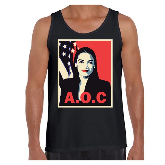 Awkward Styles AOC Men's Tanks Ocasio Tank Top Shirt Alexandria Ocasio-Cortez T Shirts for Him Patriotic Shirts Made in USA AOC Tshirt American Style Ocasio Shirt for Husband Ocasio-Cortez Outfit