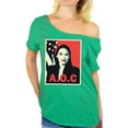 thumbnail image 1 of Awkward Styles AOC Off Shoulder Shirt Ocasio Ladies Shirt Alexandria Ocasio-Cortez Women Shirt Patriotic Shirts Made in USA AOC Tshirt American Style Ocasio Shirt for Her Ocasio-Cortez Outfit, 1 of 4