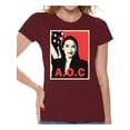 thumbnail image 1 of Awkward Styles AOC Women's Shirt Ocasio Ladies T Shirt Alexandria Ocasio-Cortez Women T-Shirts Patriotic Shirts Made in USA AOC Tshirt American Style Ocasio Shirt for Wife Ocasio-Cortez Outfit, 1 of 4