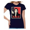 thumbnail image 1 of Awkward Styles AOC Women's Shirt Ocasio Ladies T Shirt Alexandria Ocasio-Cortez Women T-Shirts Patriotic Shirts Made in USA AOC Tshirt American Style Ocasio Shirt for Wife Ocasio-Cortez Outfit, 1 of 4