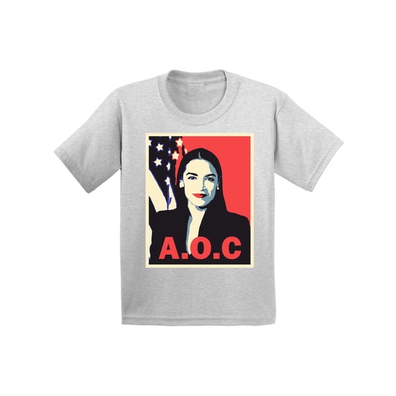 Awkward Styles AOC Youth Shirt Ocasio T-Shirt for Kids Gifts for Children Ocasio-Cortez Shirts Patriotic Shirts Made in USA AOC Tshirt American Style Ocasio Shirt for Child Ocasio-Cortez Outfit