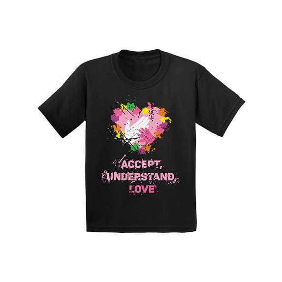 Awkward Styles Accept Understand Love Autism Shirt Kids Toddler Autism Awareness T-shirt Toddler Boy Autism Awareness Tshirt for Toddler Girl Autistic Pride Outfit Autism Puzzle Shirts for Kids
