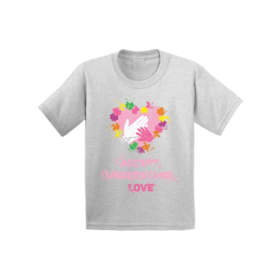 Awkward Styles Accept Understand Love Autism Shirt Kids Toddler Autism Awareness T-shirt Toddler Boy Autism Awareness Tshirt for Toddler Girl Autistic Pride Outfit Autism Puzzle Shirts for Kids