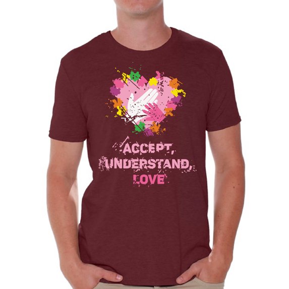 Awkward Styles Accept Understand Love Autism Shirt Men's Autism Awareness T-shirt Men Autism Awareness Shirts Men's Autism T Shirt Autism Awareness Gifts for Him Autistic Pride Gifts