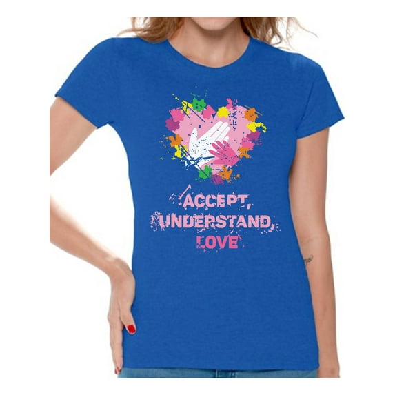 Awkward Styles Accept Understand Love Autism Shirt for Women Autism Awareness Puzzle Shirt Women Autism Awareness Shirts Women's Autism T Shirt Autism Awareness Gifts for Her Autistic Pride Gifts