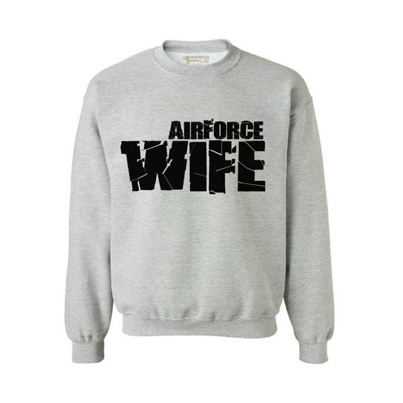 Awkward Styles Airforce Wife Sweatshirt Airforce Wife Sweater Valentine's Day Gift Proud Airforce Wife Valentine Sweater for Women Airforce Veteran Wife Sweatshirt Women's Valentines Sweater