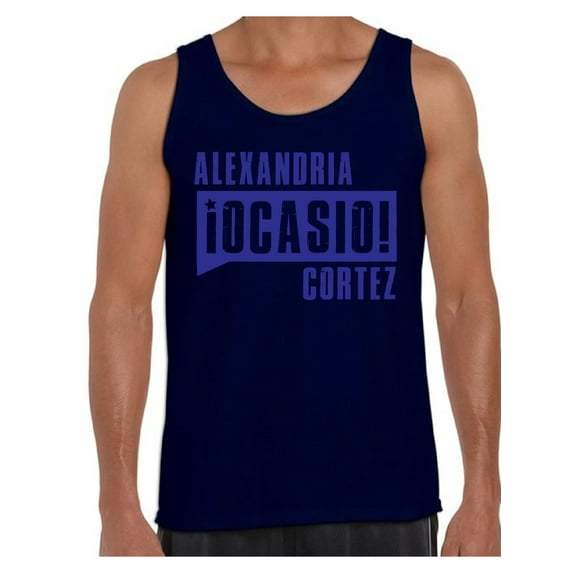 Awkward Styles Alexandria Ocasio Men's Tanks Patriotic Tank Top for Men USA T-Shirt for Him Patriotic Shirts Made in USA AOC Tshirt American Style Ocasio Shirt for Husband Ocasio-Cortez Outfit