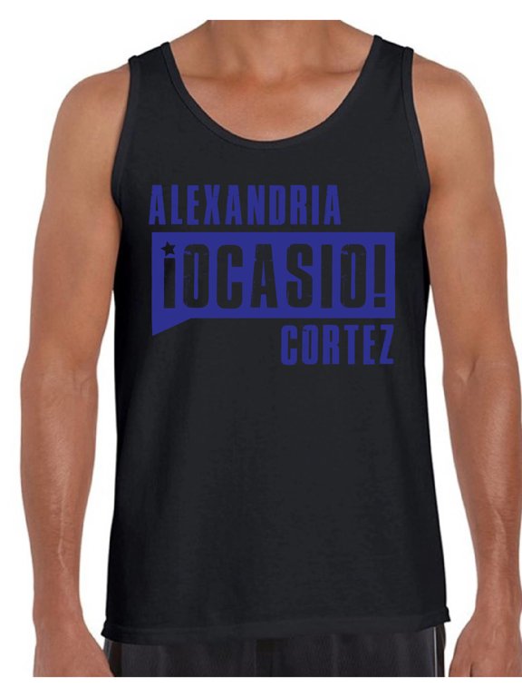 Alexandria Ocasio Men's Tanks Patriotic Tank Top for Men USA T-Shirt for Him Patriotic Shirts Made in USA AOC Tshirt American Style Ocasio Shirt for Husband Ocasio-Cortez Outfit