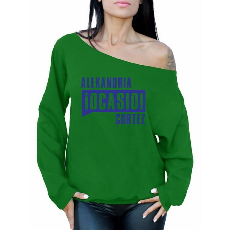 Awkward Styles Alexandria Ocasio Off Shoulder Sweatshirts for