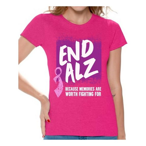 Awkward Styles Alzheimers Awareness Clothes for Ladies Endalz Women T-Shirt Endalz Tshirt for Women Alzheimers Awareness Gifts Endalz Shirts Endalz Clothing Collection for Women Endalz T Shirt for Her