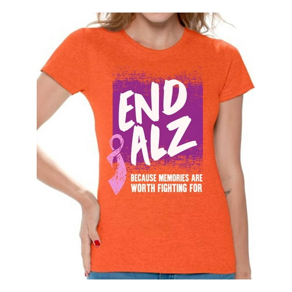 Awkward Styles Alzheimers Awareness Clothes for Ladies Endalz Women T-Shirt Endalz Tshirt for Women Alzheimers Awareness Gifts Endalz Shirts Endalz Clothing Collection for Women Endalz T Shirt for Her