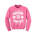 thumbnail image 1 of Awkward Styles Amazing 10th Birthday Youth Sweatshirt It's My Tenth B-day Crewneck Tops for Kids Girls Boys This is What an Amazing 10 Year Old Looks Like, 1 of 4