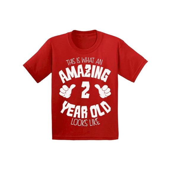 Awkward Styles Amazing 2nd Birthday T-shirt for Boys It's My Second B-day Baby Girl Shirt This is What an Amazing 2 Year Old Looks Like