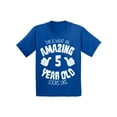 thumbnail image 1 of Awkward Styles Amazing 5th Birthday T-shirt It's My Fifth B-day Toddler Shirt for Girls Boys This is What an Amazing 5 Year Old Looks Like, 1 of 4