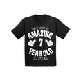 thumbnail image 1 of Awkward Styles Amazing 7th Birthday T-shirt It's My Seventh B-day Kids T Shirts Unisex Youth Tee This is What an Amazing 7 Year Old Looks Like, 1 of 4