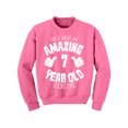 thumbnail image 1 of Awkward Styles Amazing 7th Birthday Youth Sweatshirt It's My Seventh B-day Crewneck Tops for Kids Unisex Youth Sweater This is What an Amazing 7 Year Old Looks Like, 1 of 4