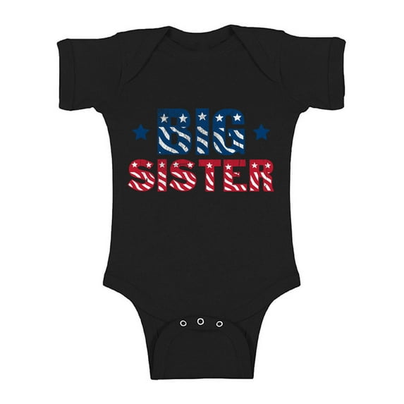 Awkward Styles American Baby Bodysuit Short Sleeve Big Sister One Piece Outfit Big Sister One Piece Top Birthday Gifts for Baby Girls Bodysuit for Little One Cute Baby Clothing for Girls Kids Gifts