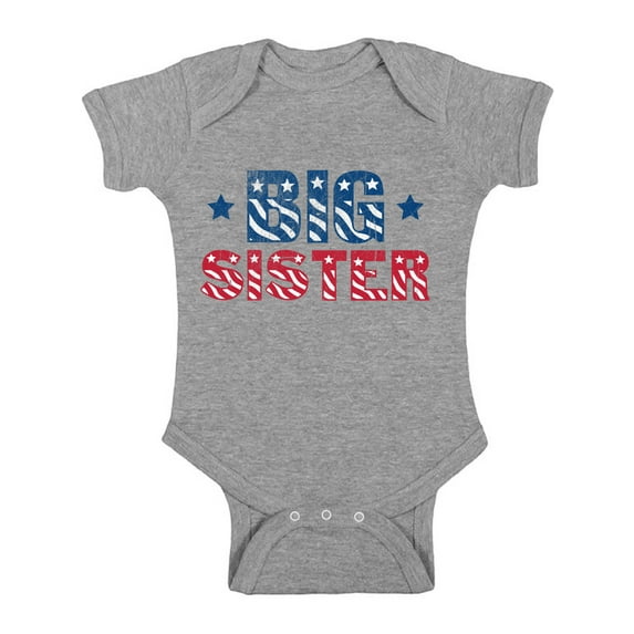 Awkward Styles American Baby Bodysuit Short Sleeve Big Sister One Piece Outfit Big Sister One Piece Top Birthday Gifts for Baby Girls Bodysuit for Little One Cute Baby Clothing for Girls Kids Gifts