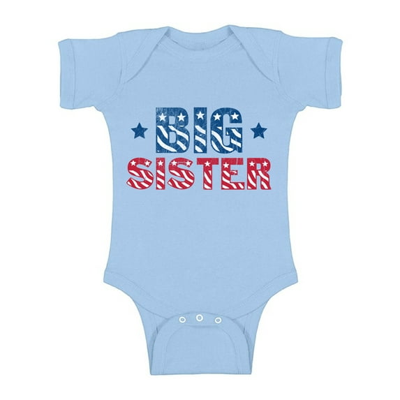 Awkward Styles American Baby Bodysuit Short Sleeve Big Sister One Piece Outfit Big Sister One Piece Top Birthday Gifts for Baby Girls Bodysuit for Little One Cute Baby Clothing for Girls Kids Gifts