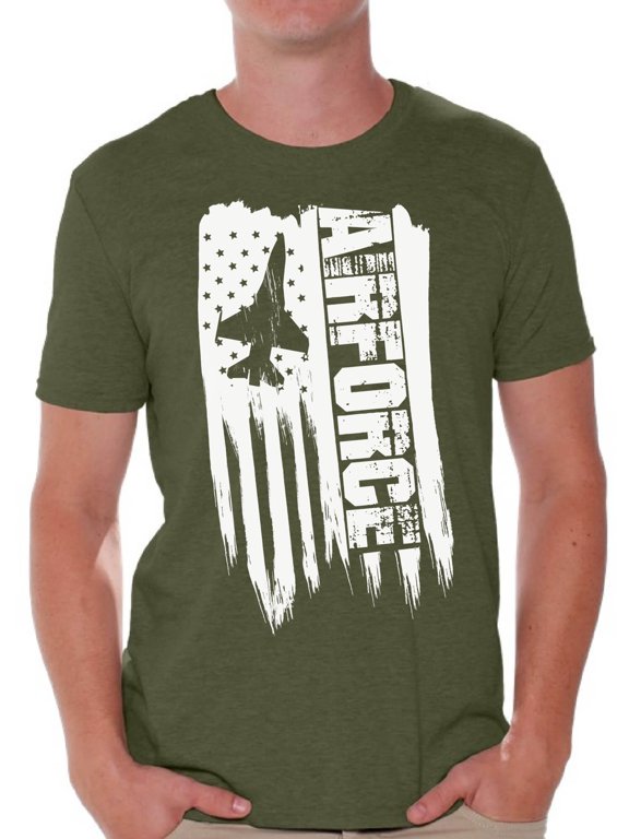 American Flag Airforce Men Shirt Made in the USA Patriotic Airforce Men T shirt USA Flag Airforce Tshirt for Men Proud American Vintage USA Airforce Men T-shirt Love USA