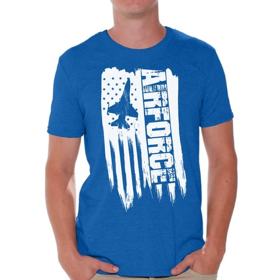 Awkward Styles American Flag Airforce Men Shirt Made in the USA Patriotic Airforce Men T shirt USA Flag Airforce Tshirt for Men Proud American Vintage USA Airforce Men T-shirt Love USA