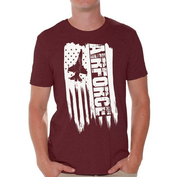 Awkward Styles American Flag Airforce Men Shirt Made in the USA Patriotic Airforce Men T shirt USA Flag Airforce Tshirt for Men Proud American Vintage USA Airforce Men T-shirt Love USA
