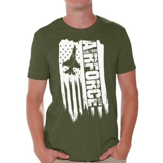 Awkward Styles American Flag Airforce Men Shirt Made in the USA Patriotic Airforce Men T shirt USA Flag Airforce Tshirt for Men Proud American Vintage USA Airforce Men T-shirt Love USA