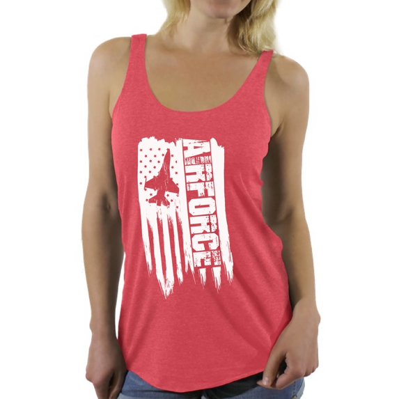 Awkward Styles American Flag Airforce Women Racerback Tank Top One Nation Pro America Airforce Women Shirt I'm American 4th of July Airforce Tank for Women USA Gifts Patriotic Airforce Women Top