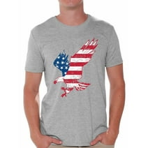 Awkward Styles American Flag Distressed Men Shirt Love USA 4th of July Men T shirt 4th of July Party USA Flag Tshirt for Men Patriotic Gifts 4th of July Men T-shirt Made in the USA