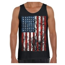 Awkward Styles American Flag Distressed Men Tank Top USA Pride 4th of July Shirt for Men Stripes and Stars Vintage USA Flag Men Tank United States of America 4th of July Top for Men 51 States