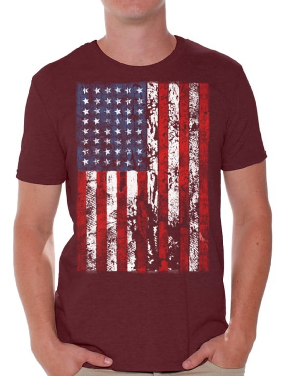 USA Flag Distressed T Shirts for Men Shirt American Flag Mens Tshirt Tops for 4th of July Shirts for Men USA Independence Day Gifts