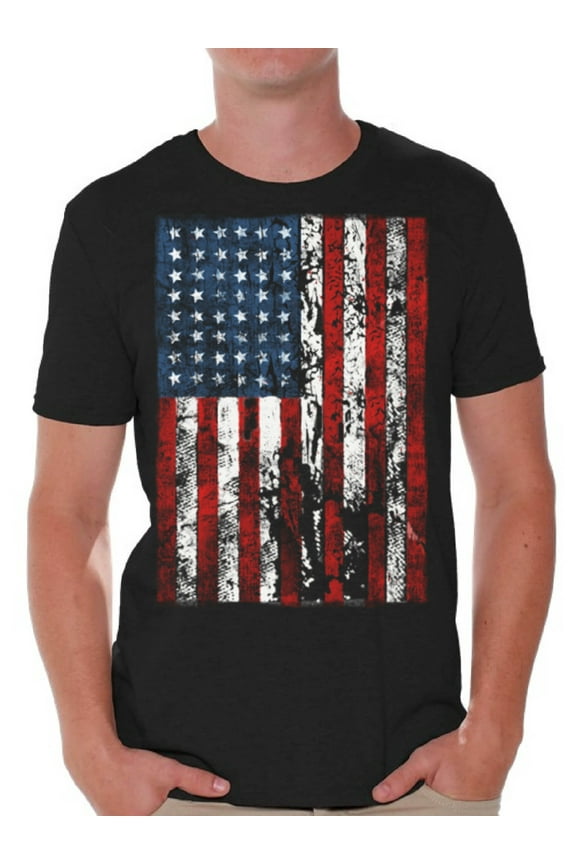 USA Flag Distressed T Shirts for Men Shirt American Flag Mens Tshirt Tops for 4th of July Shirts for Men USA Independence Day Gifts