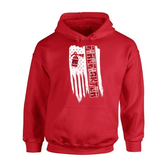 Awkward Styles American Flag Firefighter Hoodie One Nation Vintage USA Firefighter Men Women Hooded Sweatshirt Independence Day Pro America Firefighter Hooded Sweater for Men Women