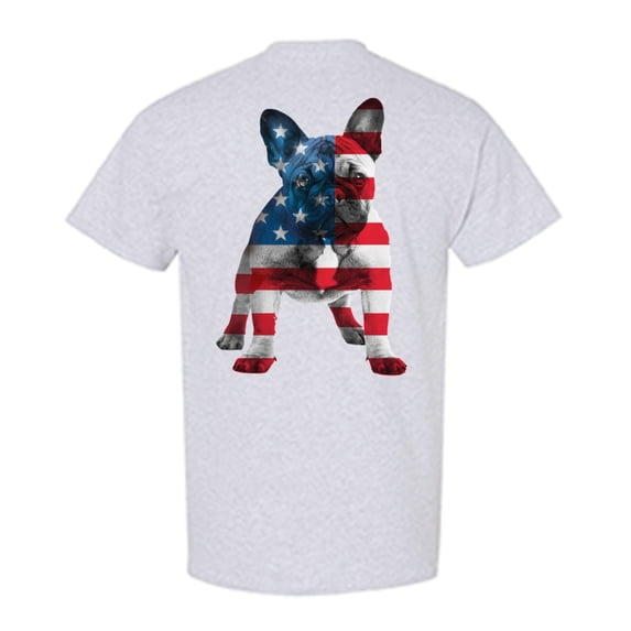 Awkward Styles American Flag French Bulldog Men T Shirt Independence Day Pro America Bulldog T shirt for Men Gifts Pro America Bulldog T shirt for Him Dog Girls Gifts USA Print on the Back Only