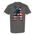 thumbnail image 1 of Awkward Styles American Flag French Bulldog Men T Shirt Independence Day Pro America Bulldog T shirt for Men Gifts Pro America Bulldog T shirt for Him Dog Girls Gifts USA Print on the Back Only, 1 of 4