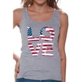 thumbnail image 1 of Awkward Styles American Flag Love Women Tank Top Red White and Blue 4th of July Women Shirt Proud American Retro USA Love Tank for Women 4th of July Gifts 4th of July Women Top I'm American, 1 of 4