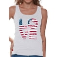 thumbnail image 1 of Awkward Styles American Flag Love Women Tank Top Red White and Blue 4th of July Women Shirt Proud American Retro USA Love Tank for Women 4th of July Gifts 4th of July Women Top I'm American, 1 of 4