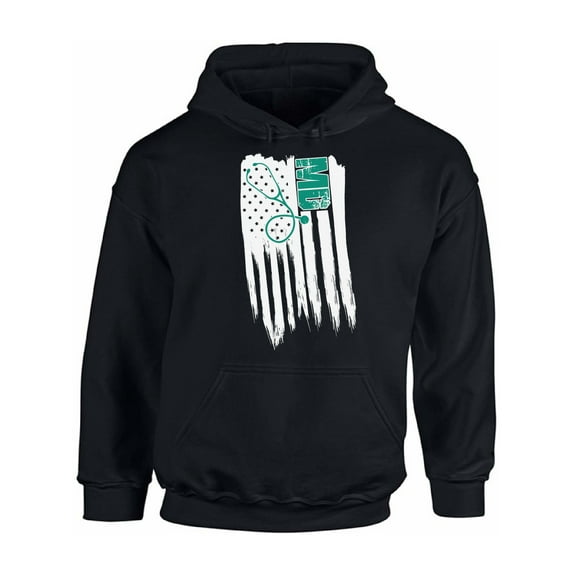 Awkward Styles American Flag MD Medic Hoodie Stripes and Stars Retro USA Medical Hooded Sweatshirt for Men Free to Be Me Retro USA Medical Hooded Sweatshirt for Women One Nation Doctor Gifts