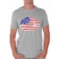 thumbnail image 1 of Awkward Styles American Flag Mens T Shirt Tops Lips Shirts for Men USA Flag Stars and Stripes Lips Tee Shirt Red White Blue Lips Tshirt 4th of July Gift Independence Day Party Outfit for Men, 1 of 4