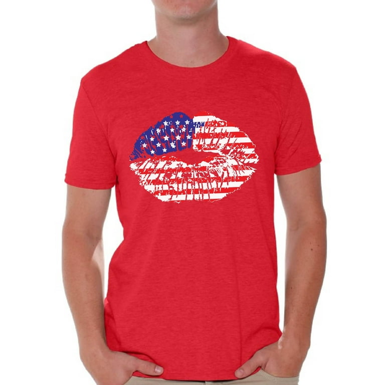 Us Flag Lips T-Shirt Us Flag Lips T-Shirt