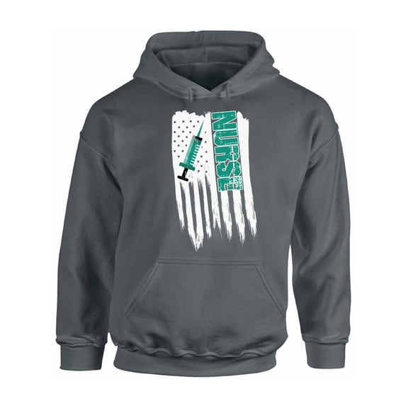 Awkward Styles American Flag Nurse Hoodie USA Patriotic Nurse Men Women Hooded Sweatshirt I'm American Vintage USA Hooded Sweater for Men 4th of July Gifts Vintage USA Hooded Sweater for Women