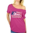 thumbnail image 1 of Awkward Styles American Flag Off Shoulder Shirt USA Flag Off Shoulder T shirt for Mama 4th of July Gifts Mama USA Off Shoulder Tshirt Gifts for Mama 4th of July Mama Off Shoulder T-shirt I'm American, 1 of 4