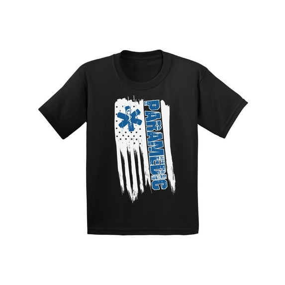 Awkward Styles American Flag Paramedic Toddler Shirt Stripes and Stars 4th of July Medical Kids T shirt United States of America Vintage USA Paramedic Tshirt for Boys Girls Free to Be Me